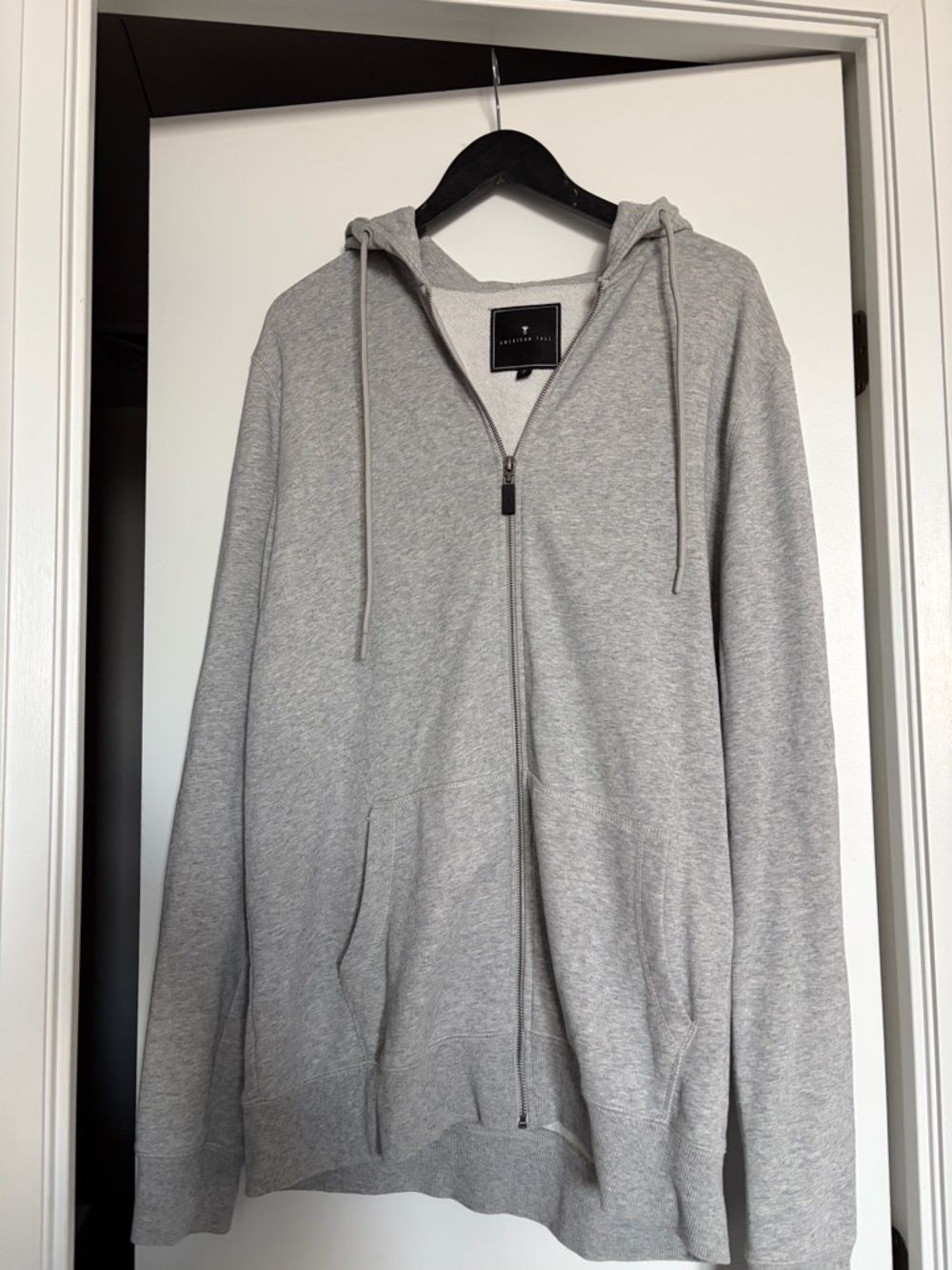 American Tall Light Gray Zip-Up Hoodie